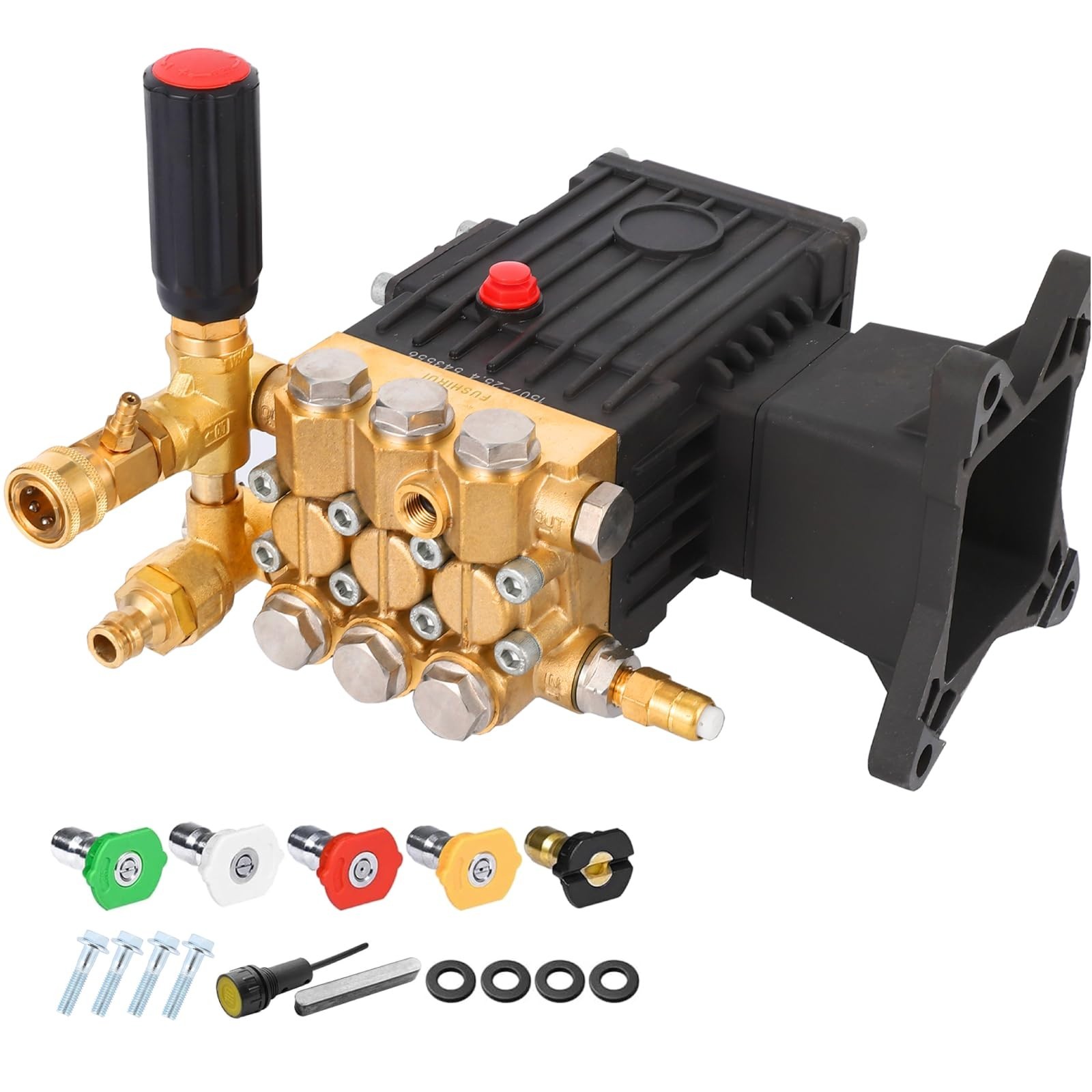 Pressure Washer Pump Power Washer Pump 1″ Shaft Horizontal 4000 PSI 4.4 GPM