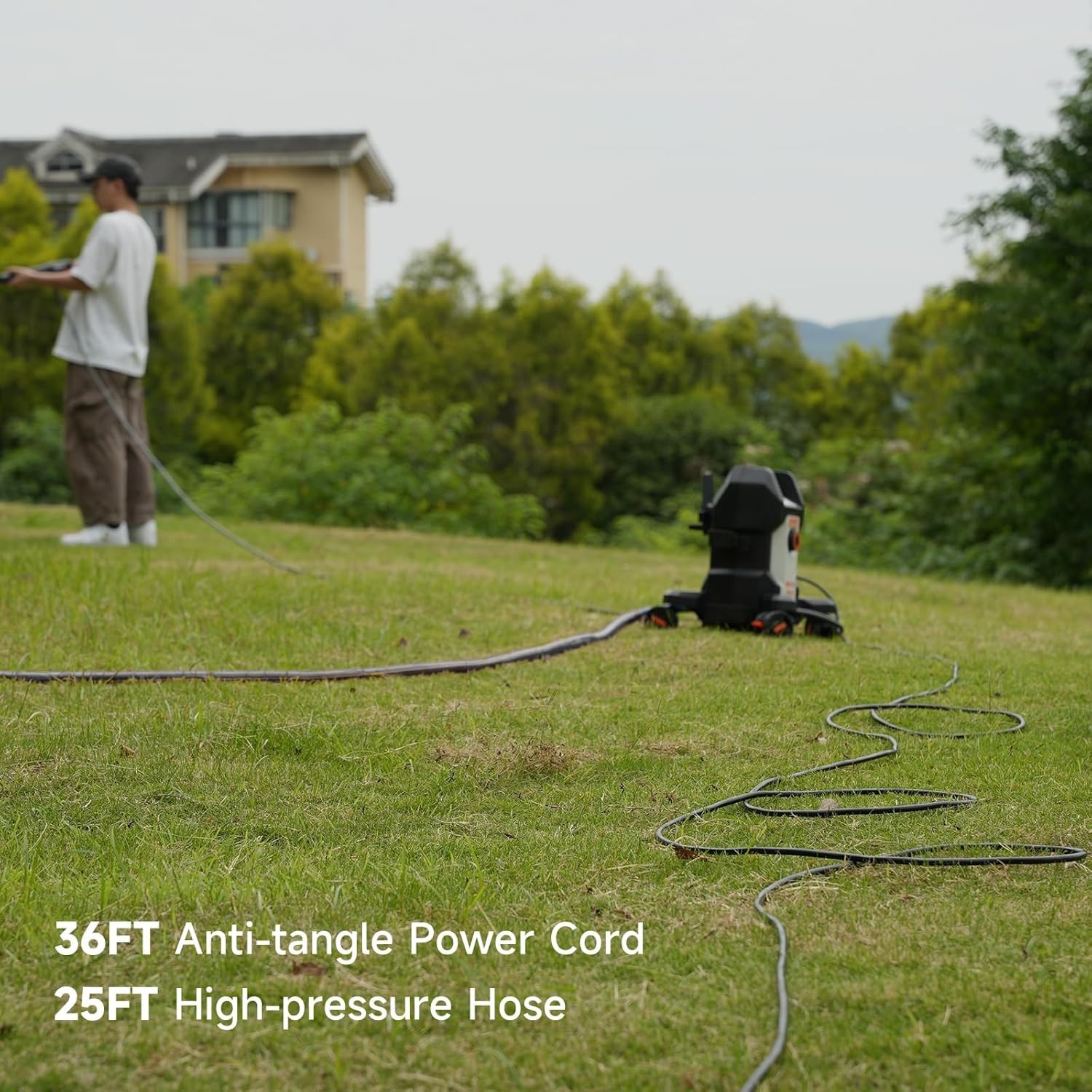 All-in-One Electric Pressure Washer 4800 PSI – 4 Quick-Connect Nozzles & Brushes