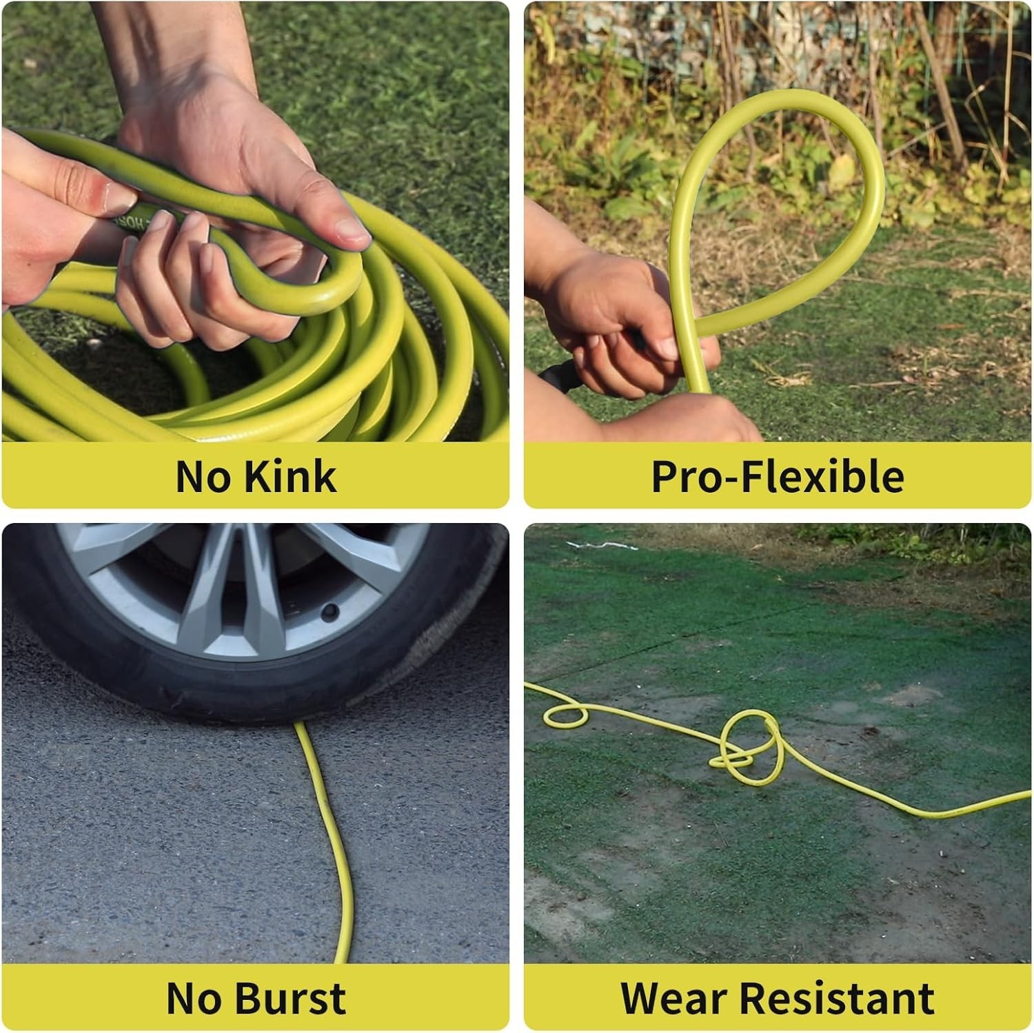 50ft Pressure Washer Hose 3/8″ 4800 PSI, Power Washer Hose with 3/8 Quick Con…