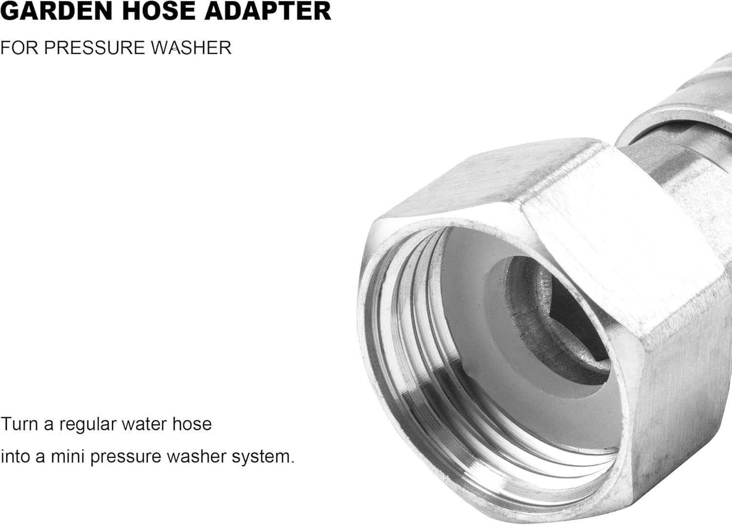 Compact Garden Hose to Mini Pressure Washer Adapter – Ideal for Easy Cleaning