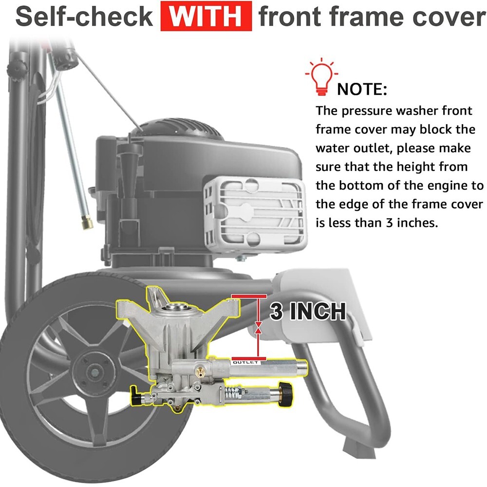 YAMATIC Power Pressure Washer Pump 3000 PSI 7/8″ Shaft Vertical 2.5 GPM