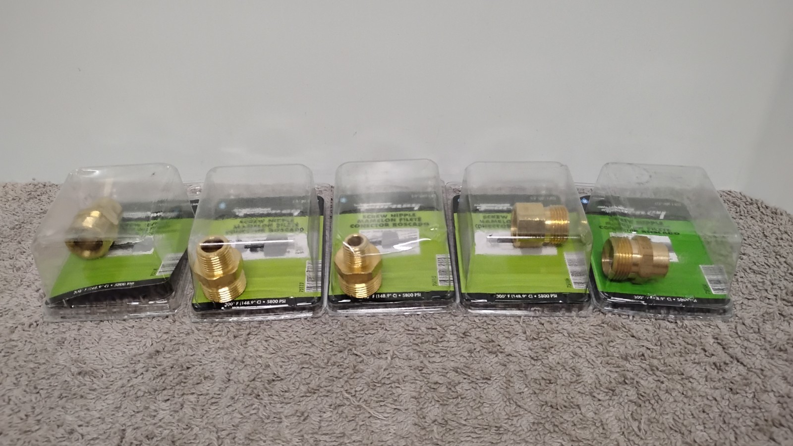 NEW ASST. Forney 1/4″ FNPT X M22 & 3/8″ MNPT X M22 Pressure Washer Screw Nipple.
