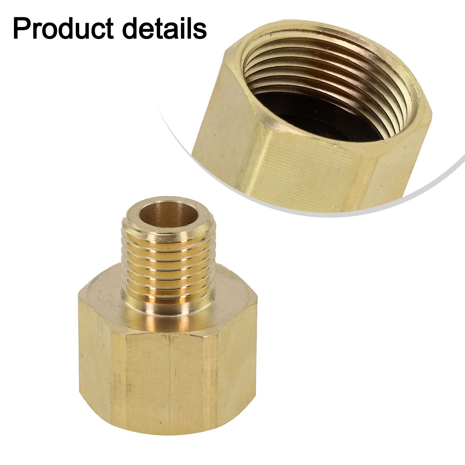 M22 22mm Female Thread to 14mm male Metric Adapter Pressure Washer Adapter Brass