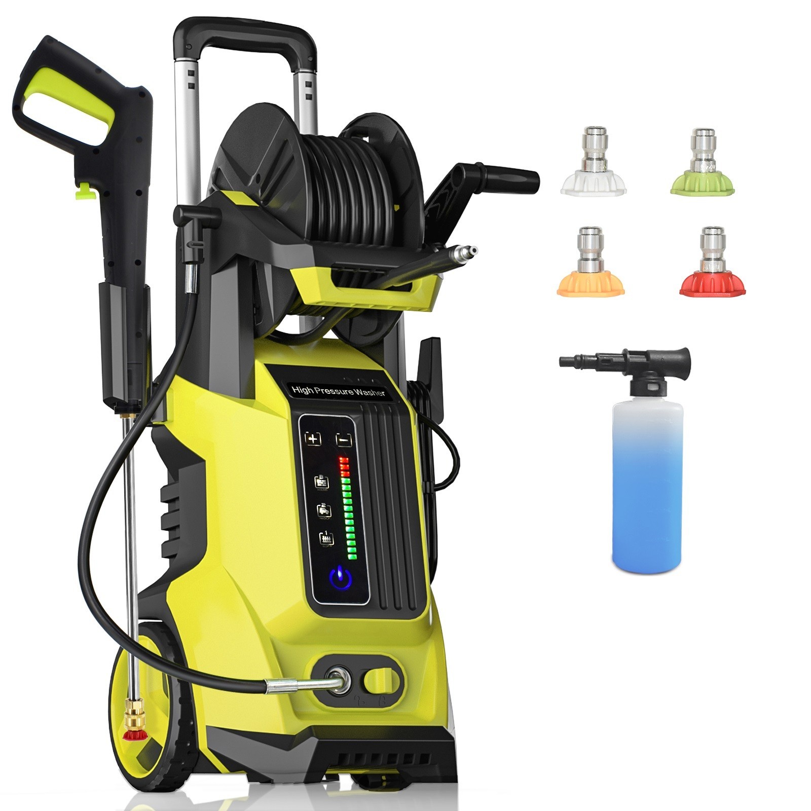 Pressure Washer 4500PSI 4.0GPM, 15-Level Touchscreen, 4 Nozzles, for Outdoor