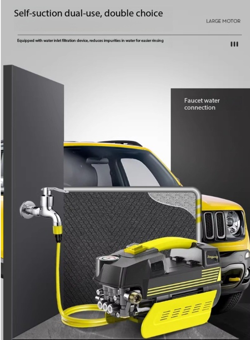 High-pressure Car Wash Machine, High-powered Portable Water Pump for Home Use
