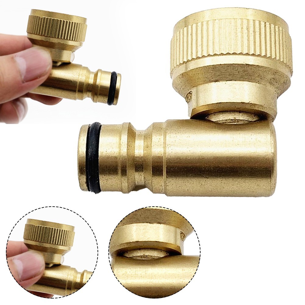 Garden brass 90 degree movable nipple connector Garden hose faucet adapter
