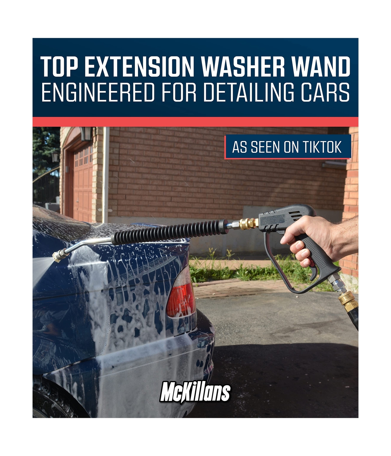 McKillans Car Pressure Washer Extension Wand – Power Washer Wand Extension fo…