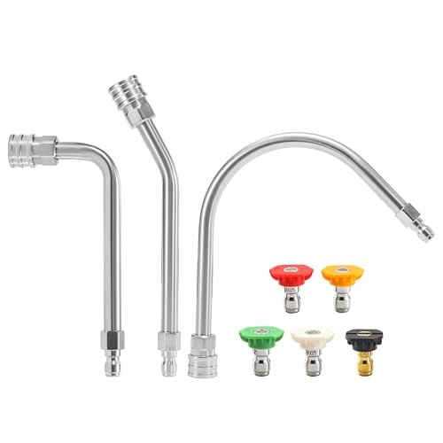 Pressure Washer Extension Wand-30°, 90°, 120° Gutter Cleaner Attachment Kit