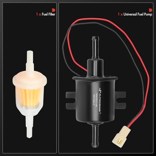 12V Universal Electric Fuel Pump Low Pressure Gas Inline 4-7 PSI HEP-02A with