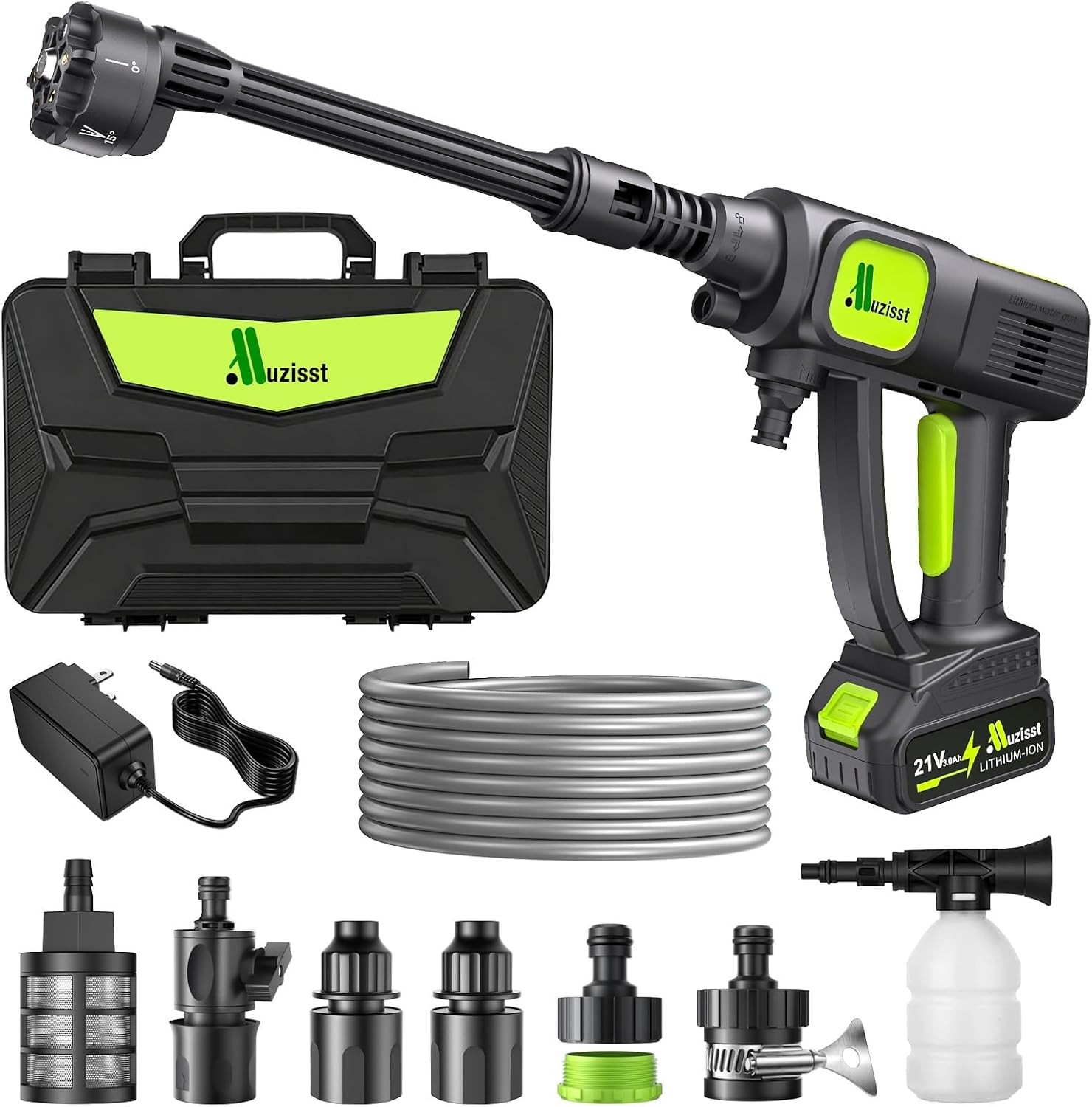 Cordless Car Washer, 1250PSI, Portable Self-Priming Cleaning Tool | Draw Water F