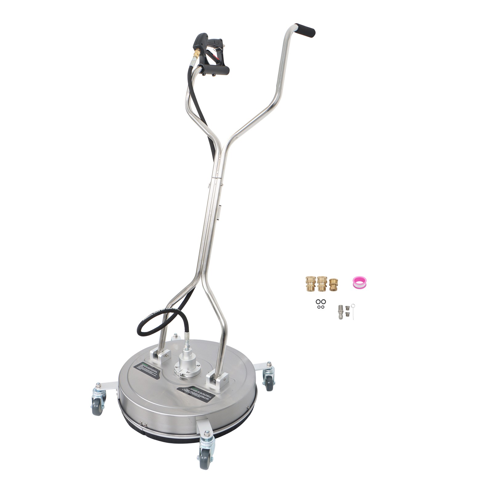 20″ Pressure Washer Surface Cleaner with Dual Handles and 4 Wheels Quick Connect