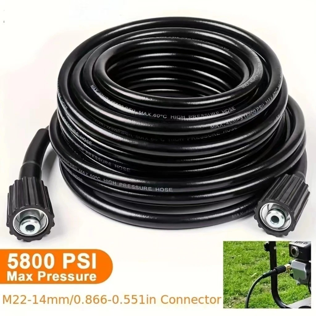 6/8/15/10m High Pressure Washer Hose 5800 PSI M22-14MM Power Wash Extension Hose