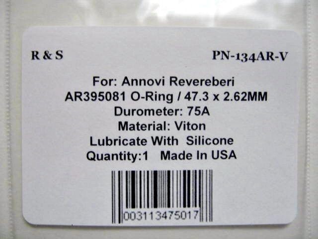 Annovi Reverberi AR395081 O Ring / R&S 134AR-V / 47.3 X 2.62MM / Viton Material