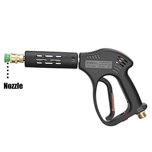Short High Pressure Washer Gun 5000 PSI M22 Fitting 5 Nozzle Tips Hot Cold