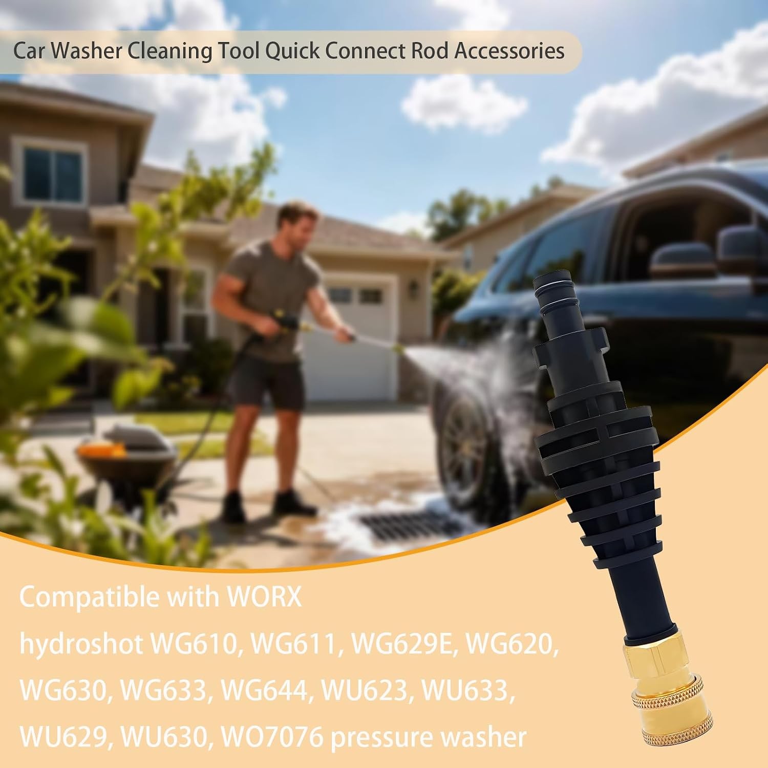 5.9 inch Nozzle portable pressure cleaner tool suitable for Worx HydroShot