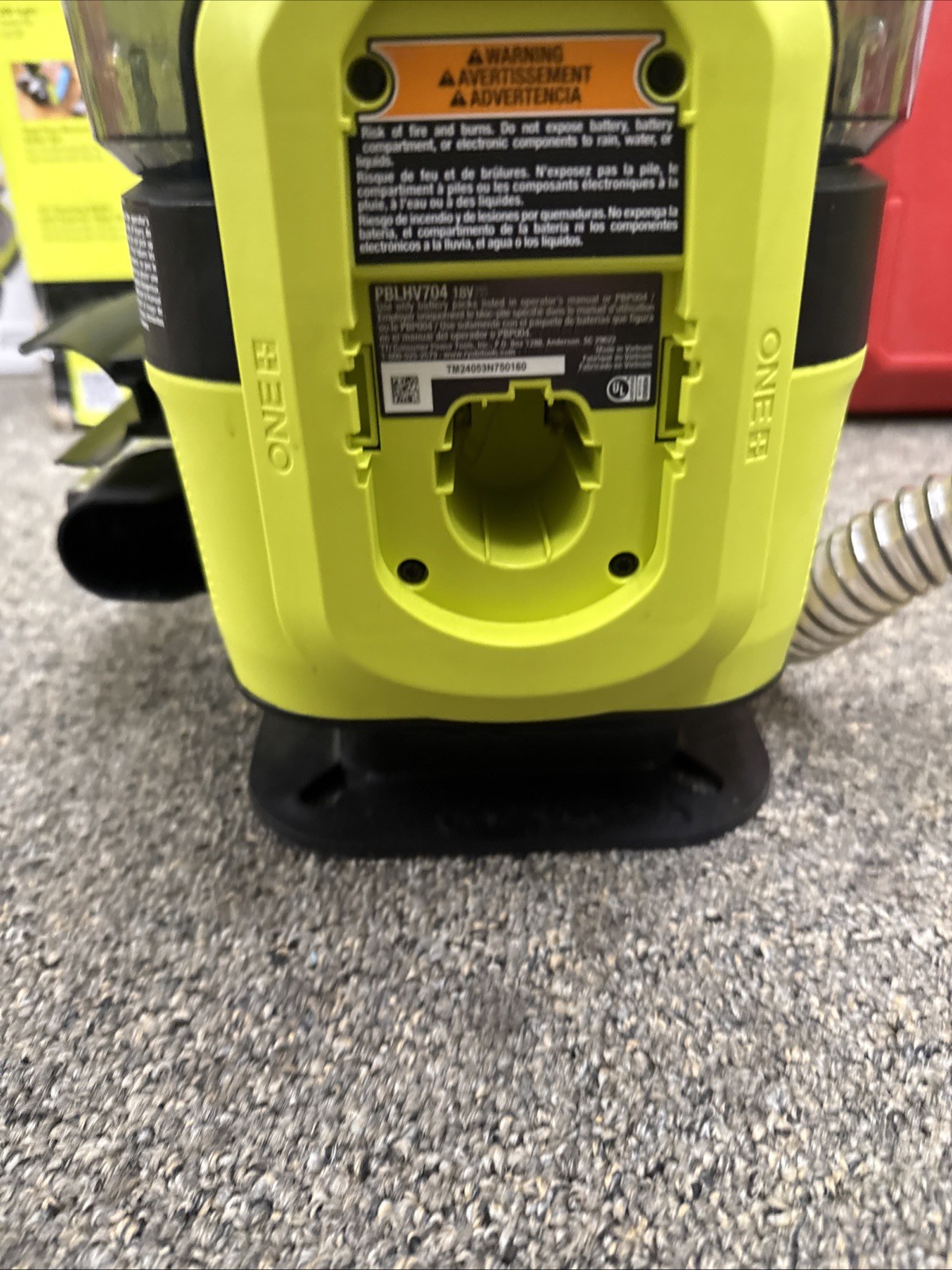 RYOBI HP 18V Brushless SWIFTClean Mid-Size Spot Cleaner FOR PARTS **READ**