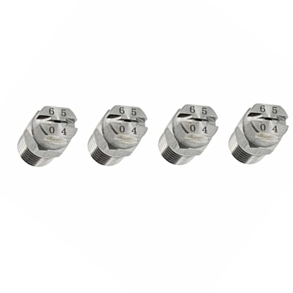 Pressure Washer Fan Nozzle 65 Deg 304 SS Construction 4pcs 1.3mm Orifice
