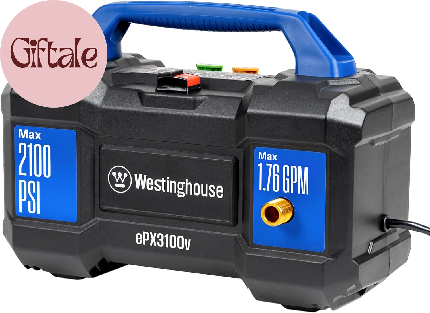 Epx3100V Electric Pressure Washer, 2100 Max PSI 1.76 Max GPM, Built-In Carry Han