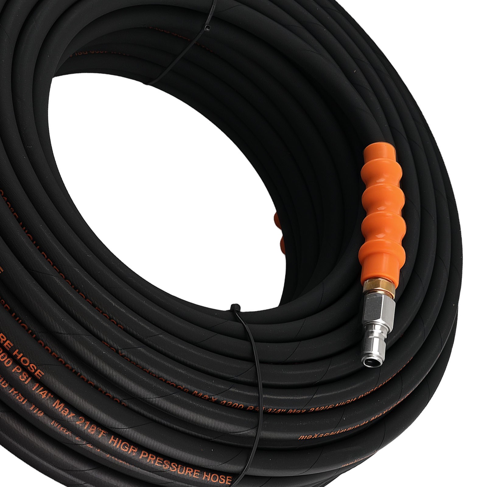 1/4″ Pressure Washer Hose 150FT 4200PSI Steel Braided Rubber Hot Cold Water