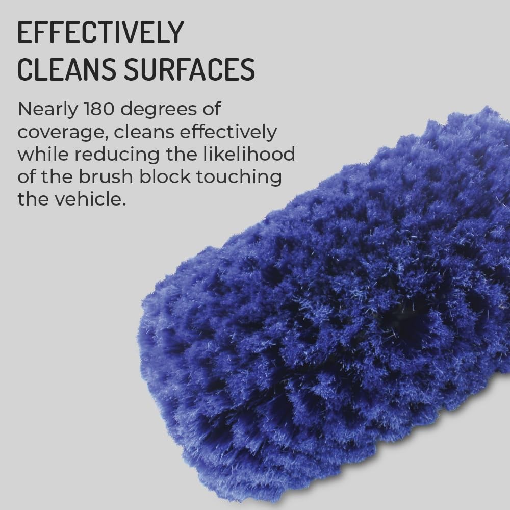 Hi-Tech 14” Car Wash Brush Head – Soft Bristles for Cars, 14 inches, Blue