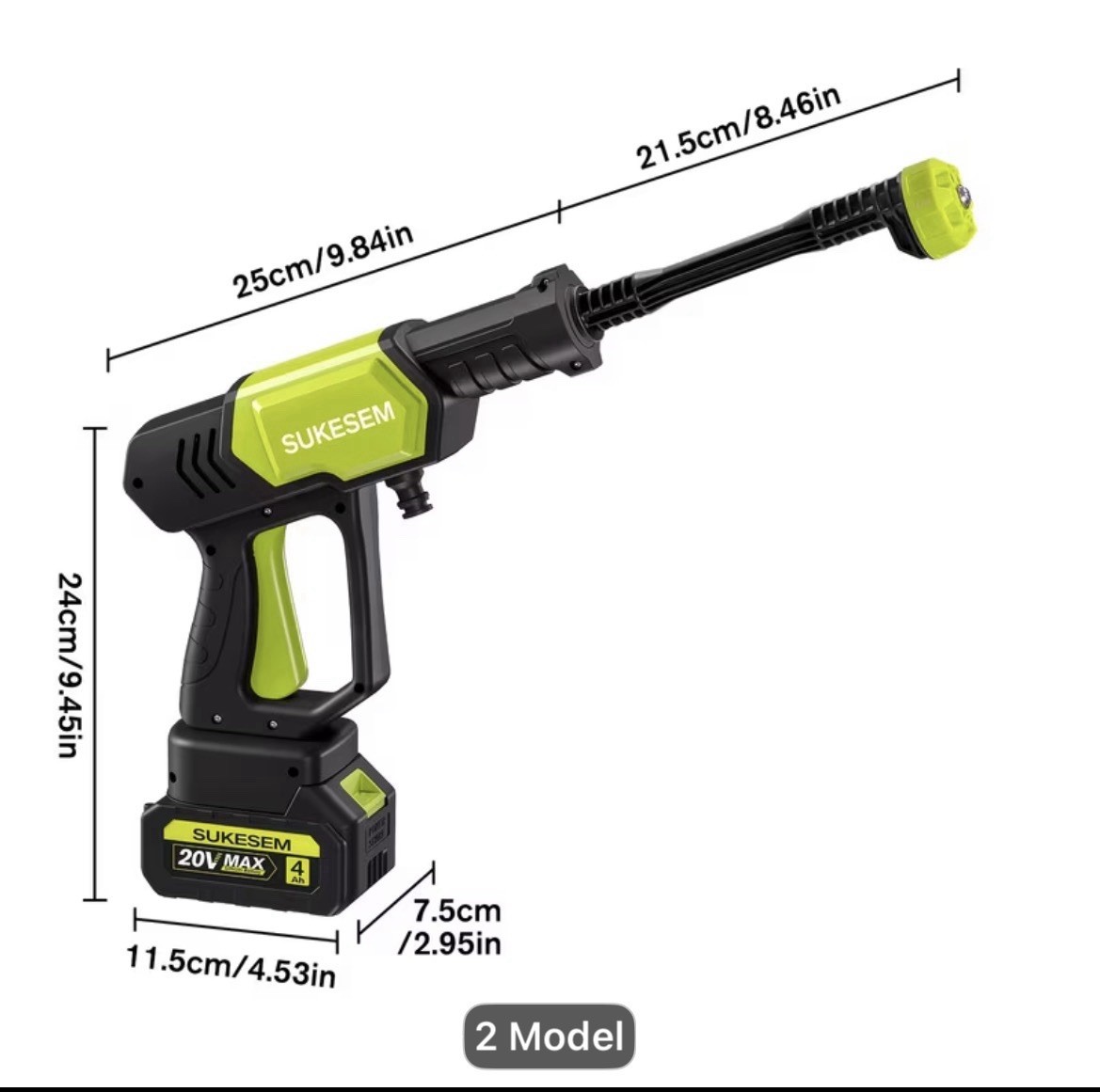Cordless High Pressure Car Washer Portable Car Wash Cleaner Machine Water Gun
