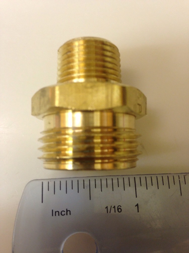 Male Garden Hose Fitting 3/4″ MGH To 3/8″ NPT Male Pipe Thread Adapter USA