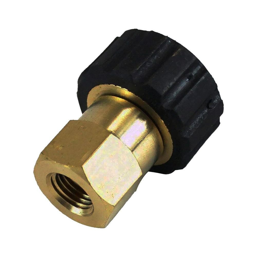 PRESSURE WASHER GUN OR HOSE FITTING 1/4 F X M22F HIGH PRESSURE BRASS 2 IN KIT