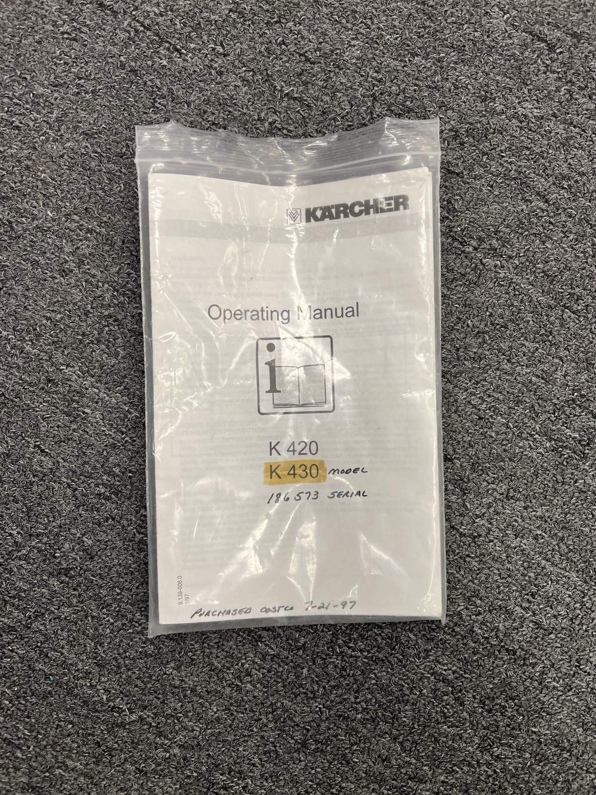 Karcher 430 Pressure Washer