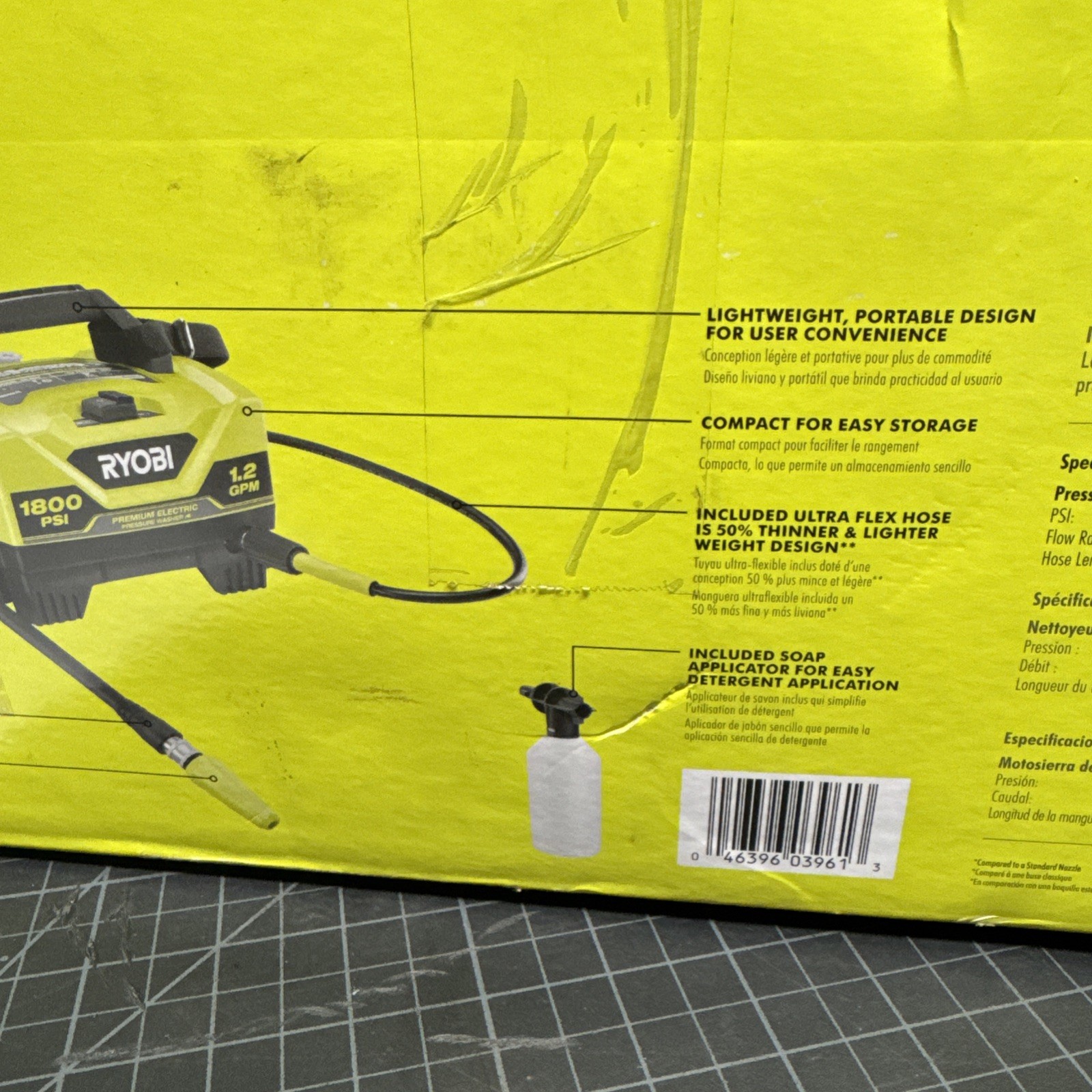 Ryobi RY141802 1800psi 1.2 GPM Electric Pressure Washer See Description