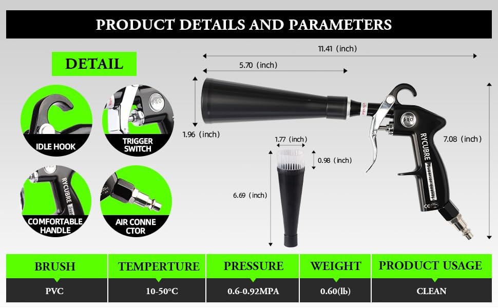 Tornado Dry Cleaning Gun Tornado Car Cleaning Gun Tornado Dry Air Blow Gun wi…