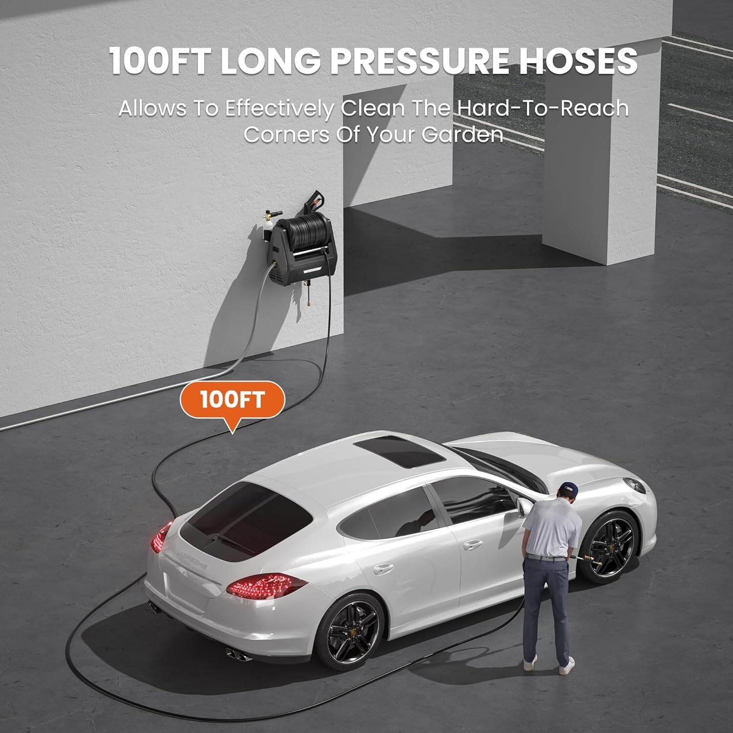 Giraffe Tools Electric Pressure Washer Power Washer with 100FT Hose Max 2400 PSI
