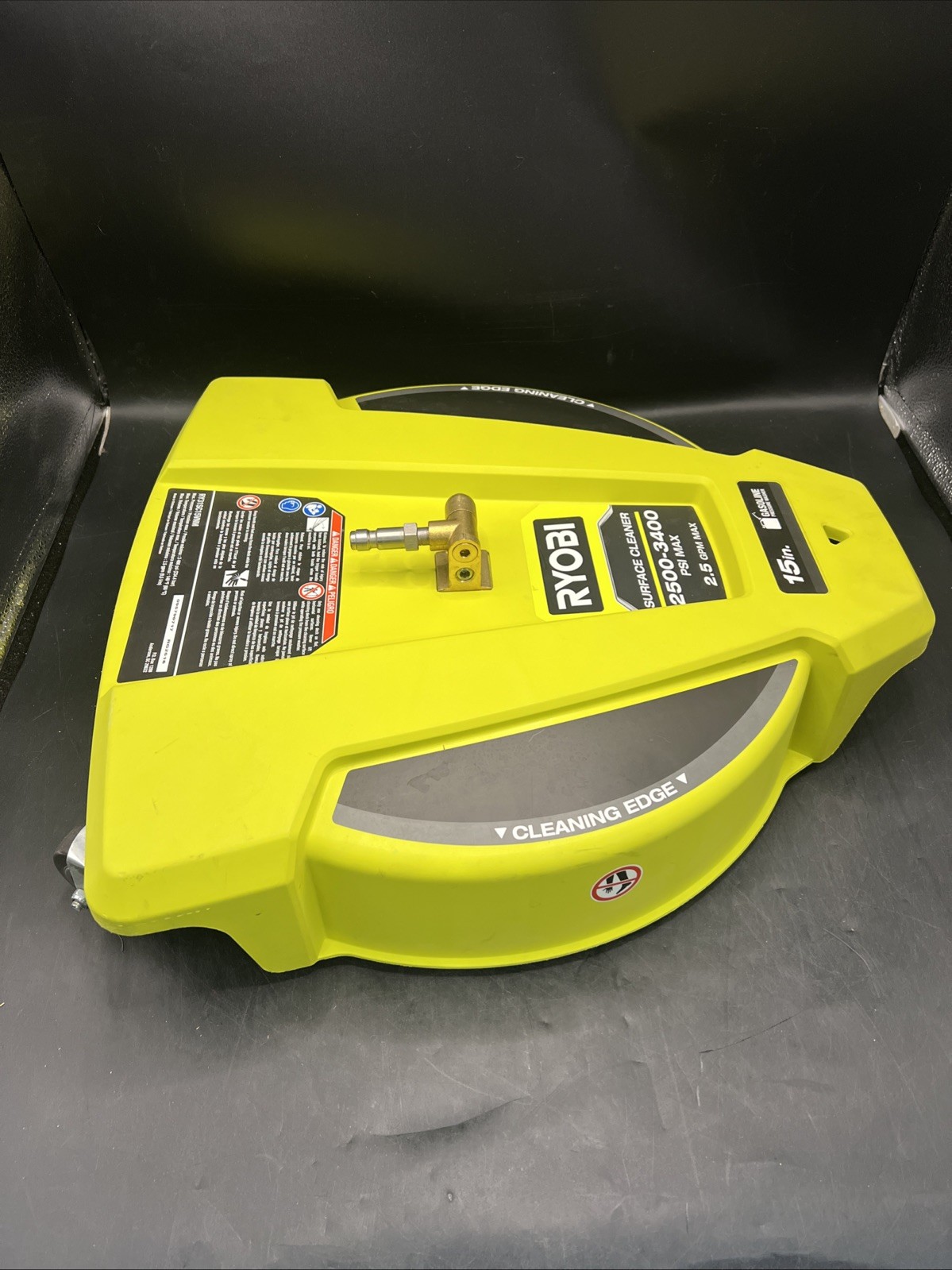 RYOBI 15 in. 3400 PSI Gas Pressure Washer Surface Cleaner with Caster Wheels