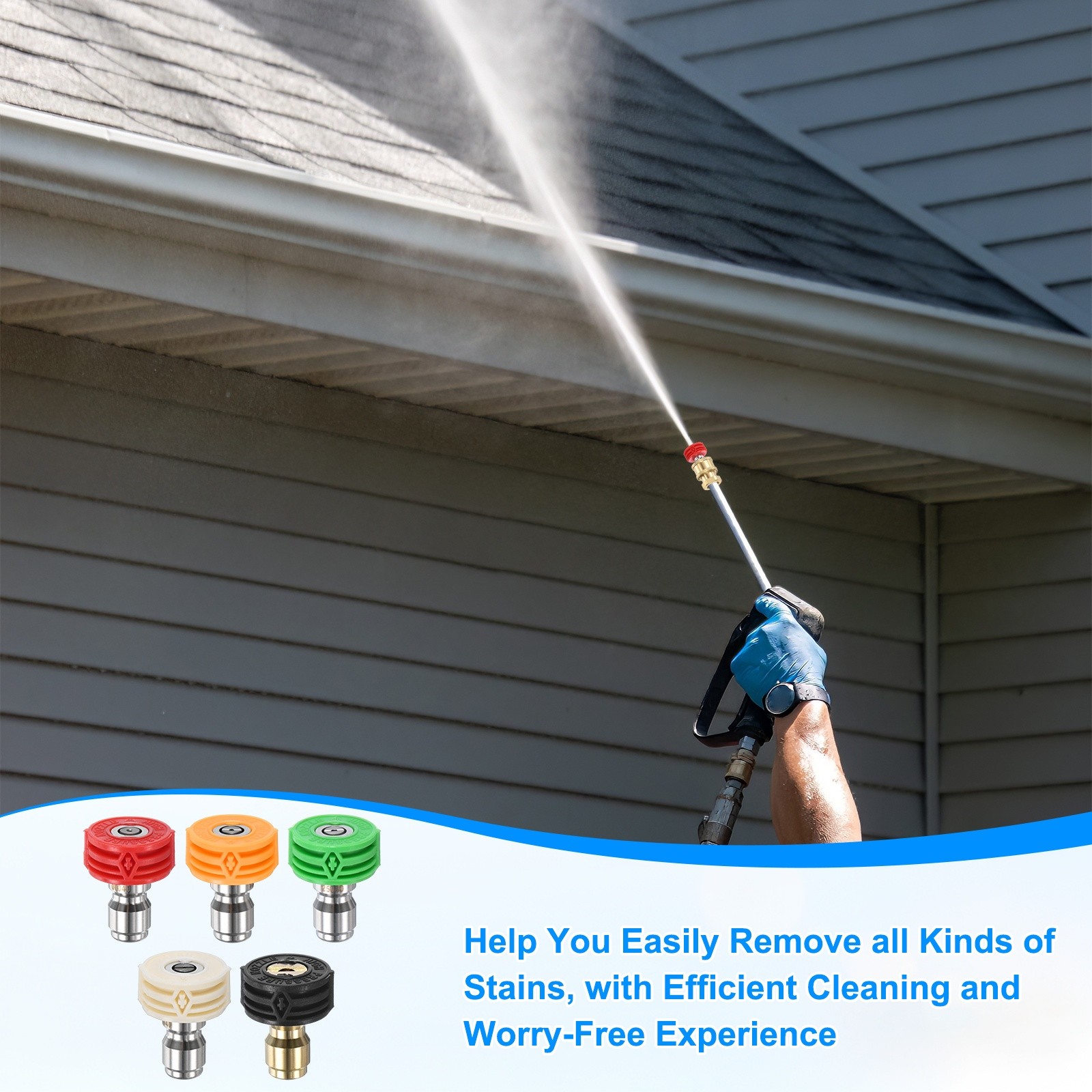 5-Pack Orifice 4.0 Pressure Washer Nozzle Tips [Multicolor]