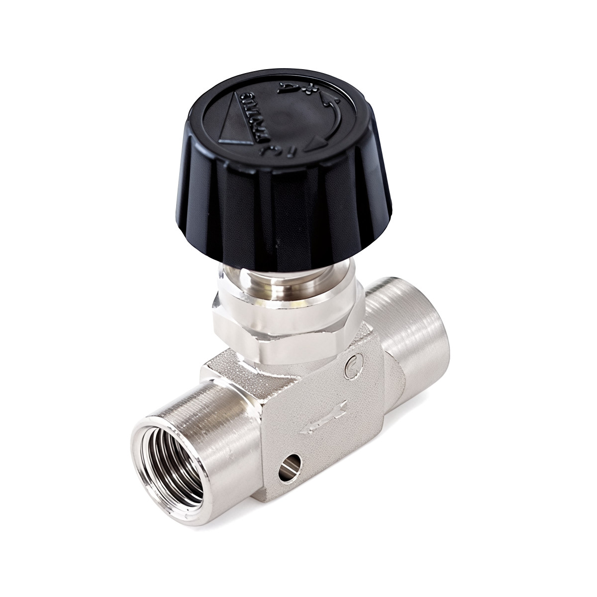Flow Control, Series 28, 1/4″ F 150 PSI, Nickel-Plated Brass