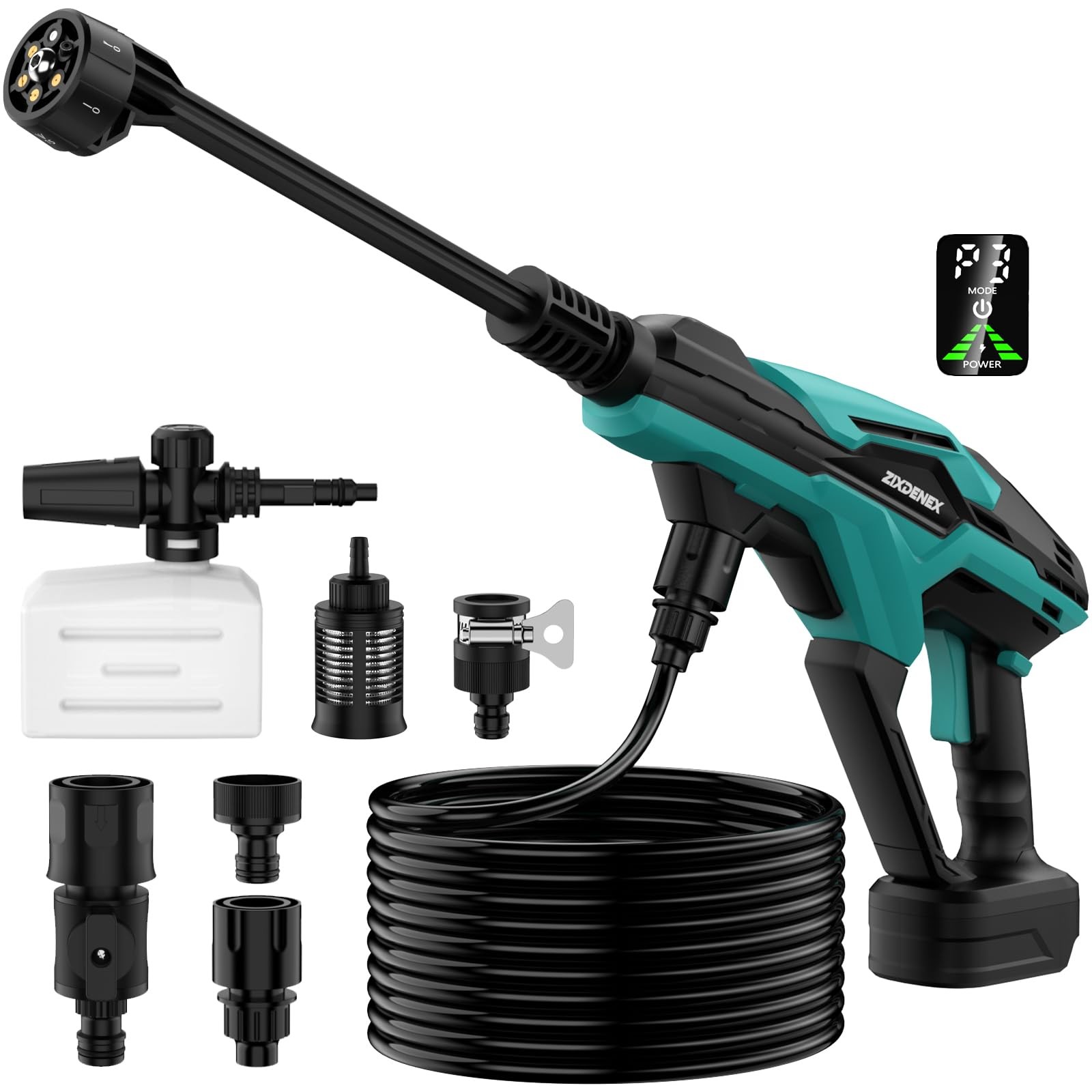 Portable Washer Cordless 800 PSI 6-in-1 Nozzle 3 Level Adjustable Makita 18V