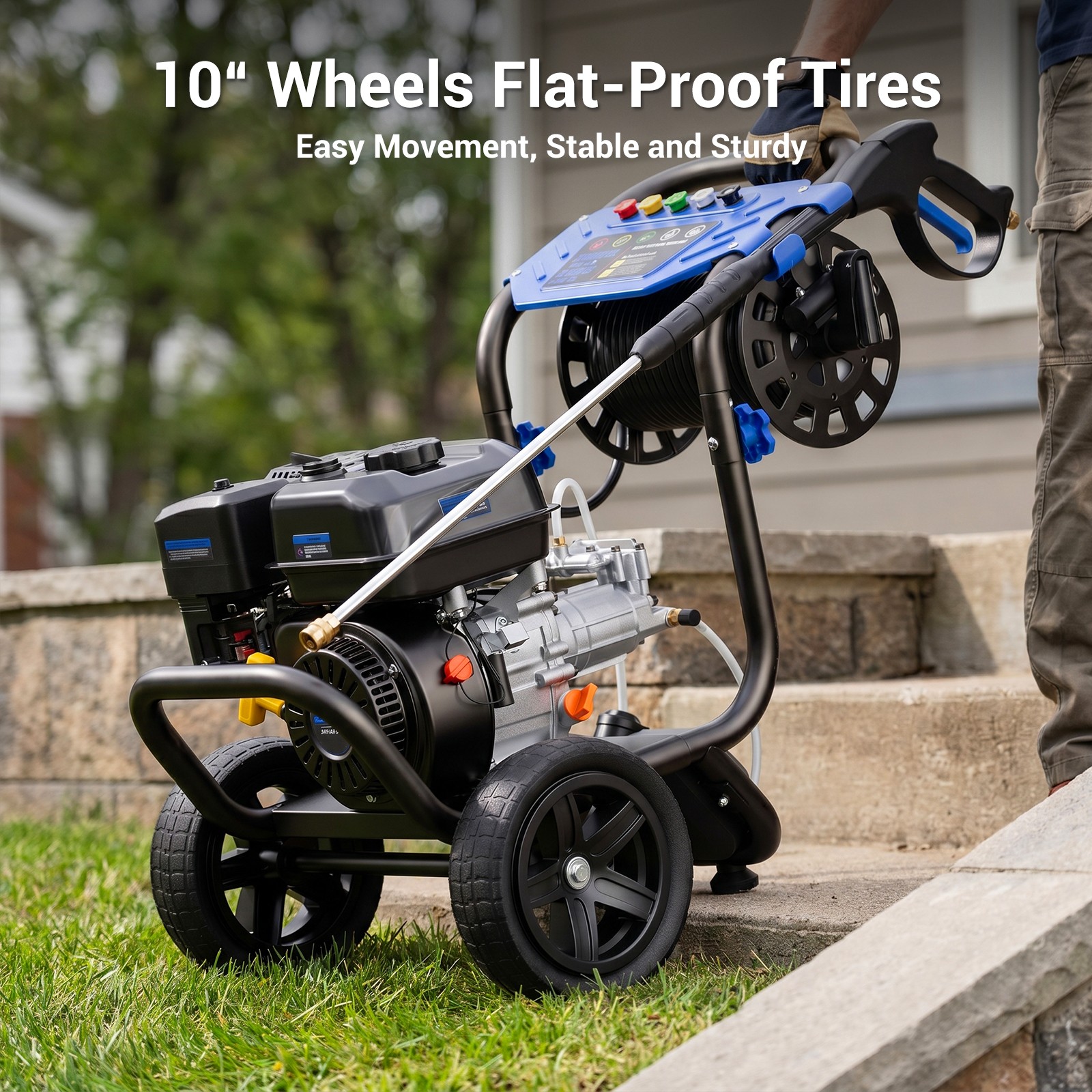 3600 PSI 2.3 GPM Gas Pressure Washer Gas Powered Washer 212cc 7HP 5 Nozzles Set
