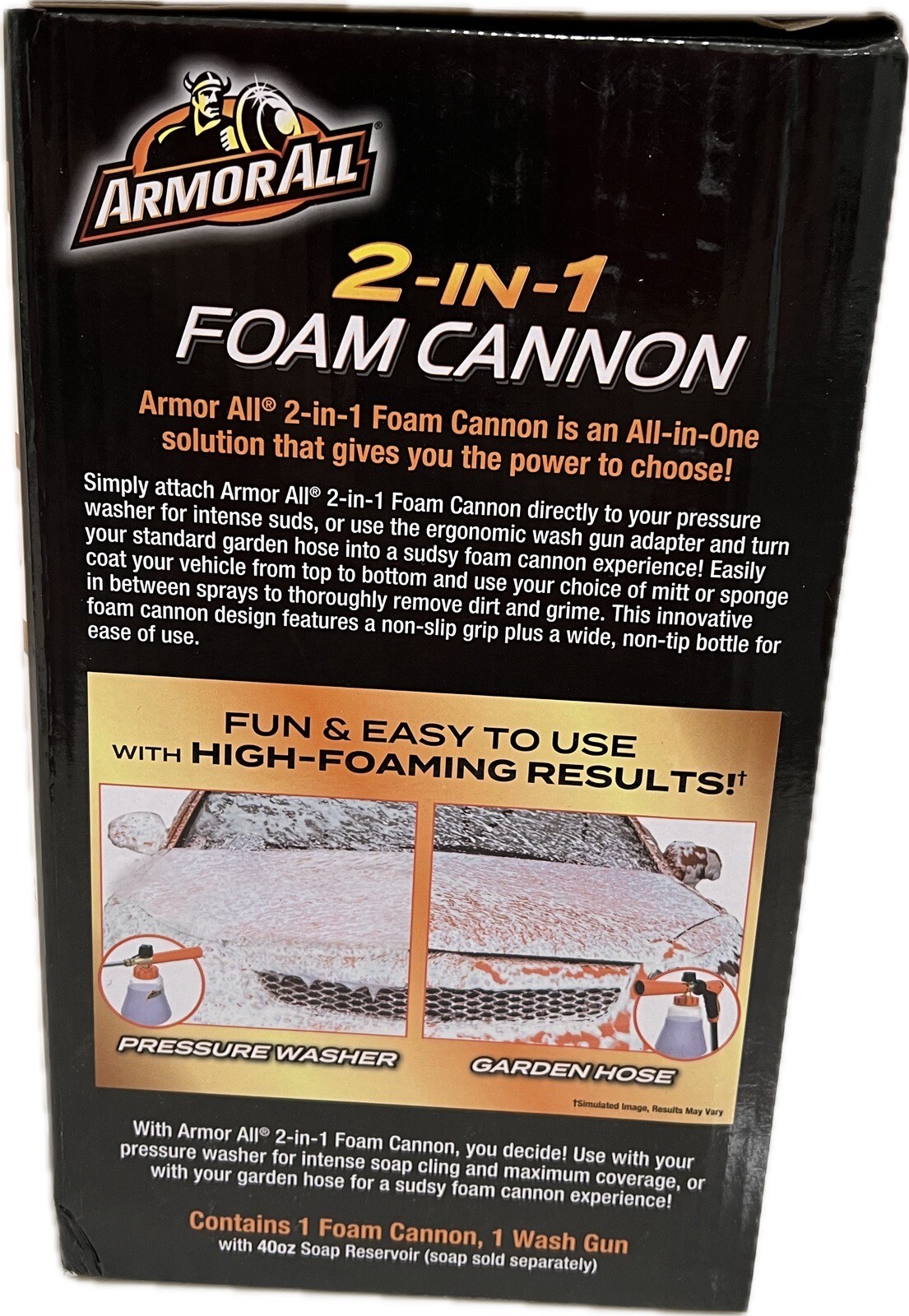 Armor All 2-in-1 Foam Cannon Kit, Car Cleaning Kit Connects to Power Washers and