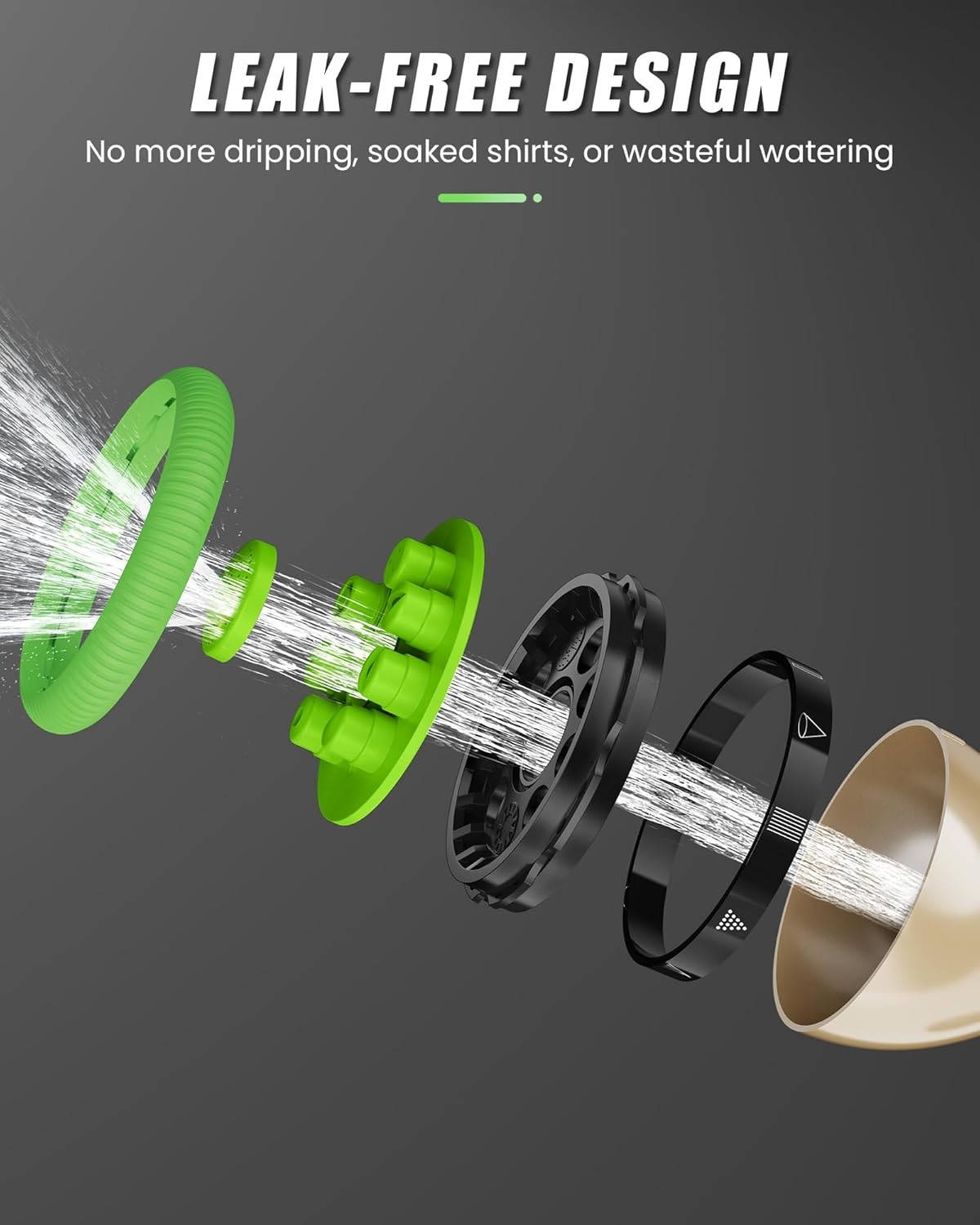 9 Spray Patterns Heavy Duty Garden Hose Nozzle 3/4 Inch NH Connector
