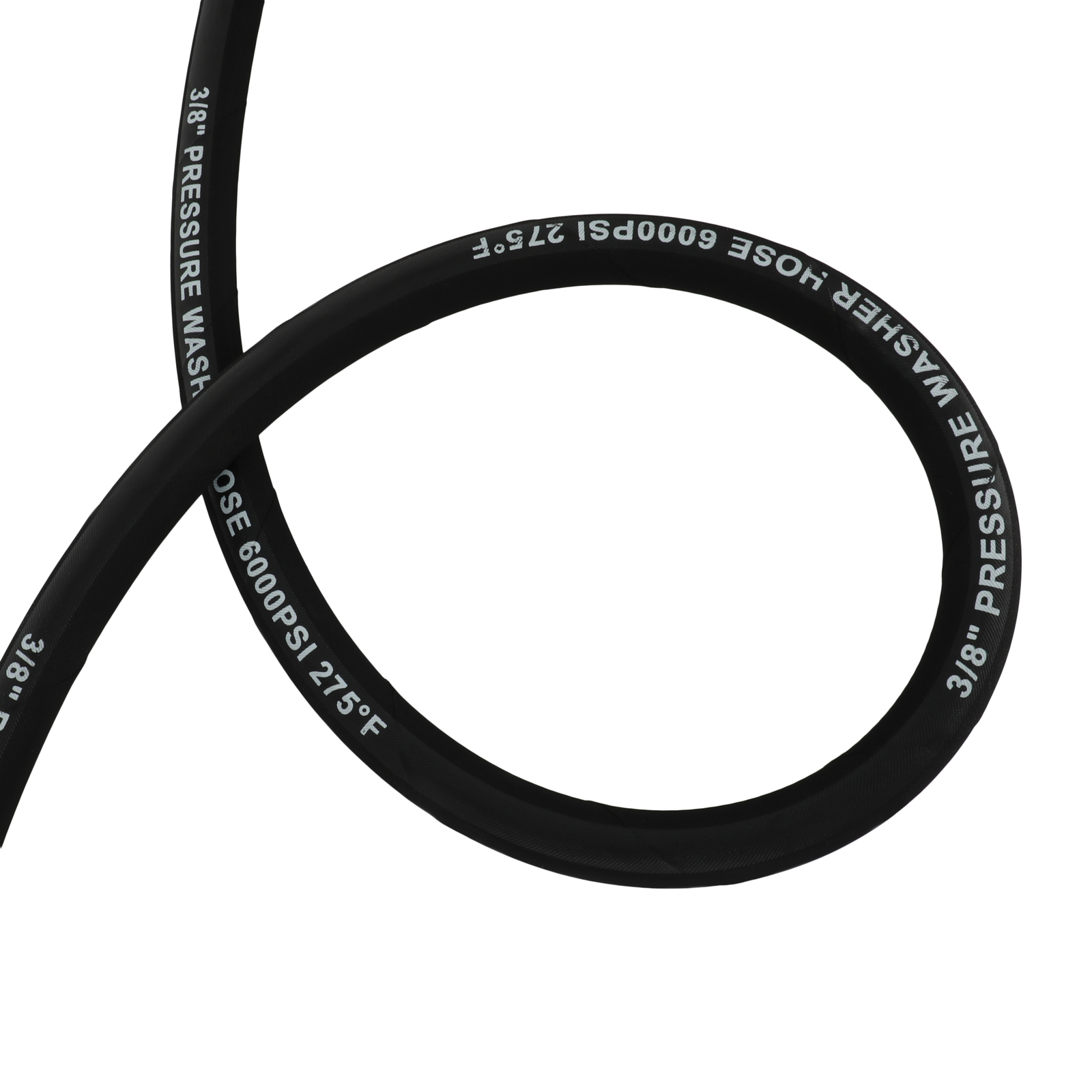 6000psi Pressure Washer Hose 3/8″ x 50ft 2-Braid R2 Black Brand New