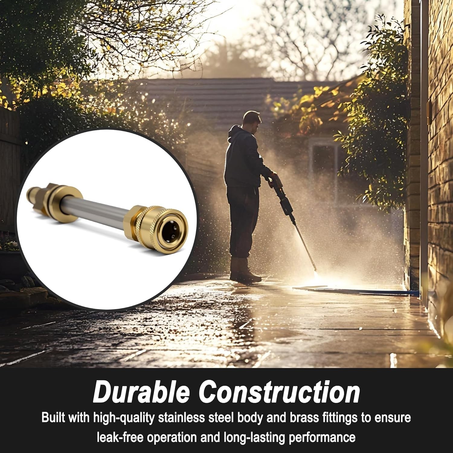 6.5-Inch Pressure Washer Gun Adapter for SPX Series, 4000 PSI, Quick Connect