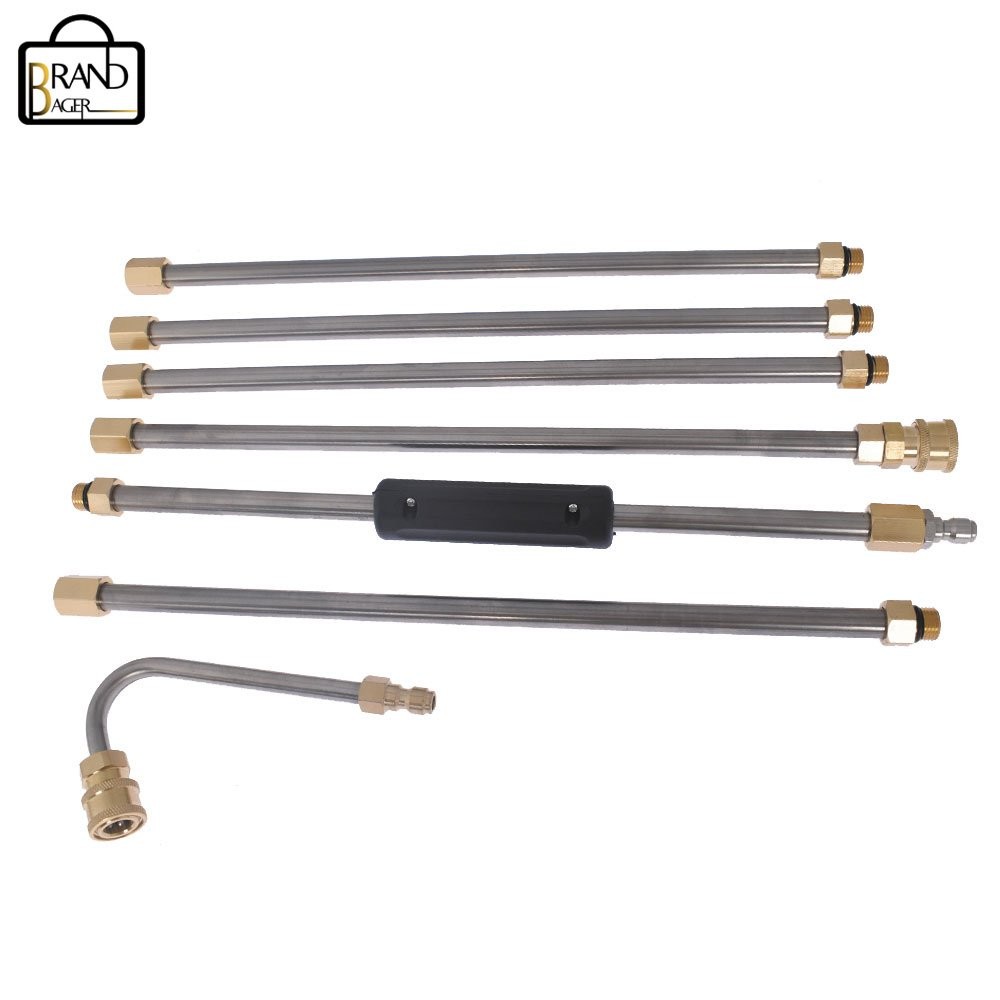 4000PSI Washer Extension Wand Set 5 Cleaner Nozzle+Hose Kit For Garden Cleaning