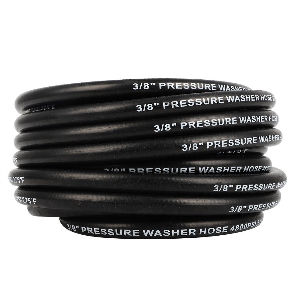 50FT 3/8″ Hot Water Pressure Washer Hose 4800 psi Rubber Power Washer Hose