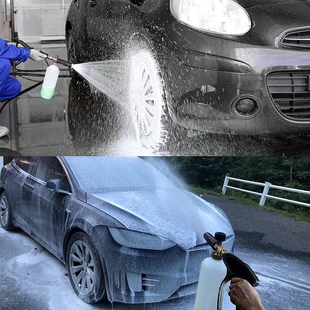 1/4″ Snow Foam Pressure Washer Gun Car Wash Soap Lance Cannon Spray Jet Bottle