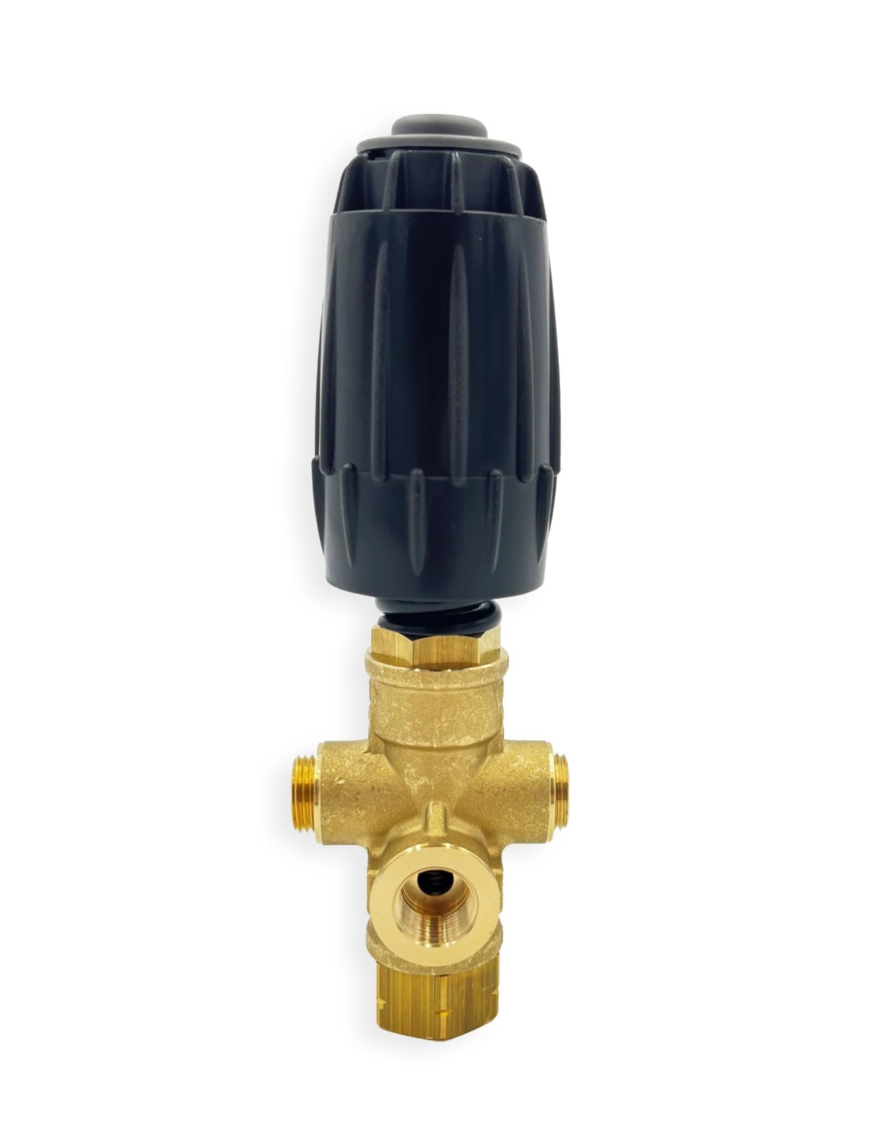 High-Pressure Unloader Valve 4500 PSI, 10.5 GPM, Brass, Adjustable Knob, Black S