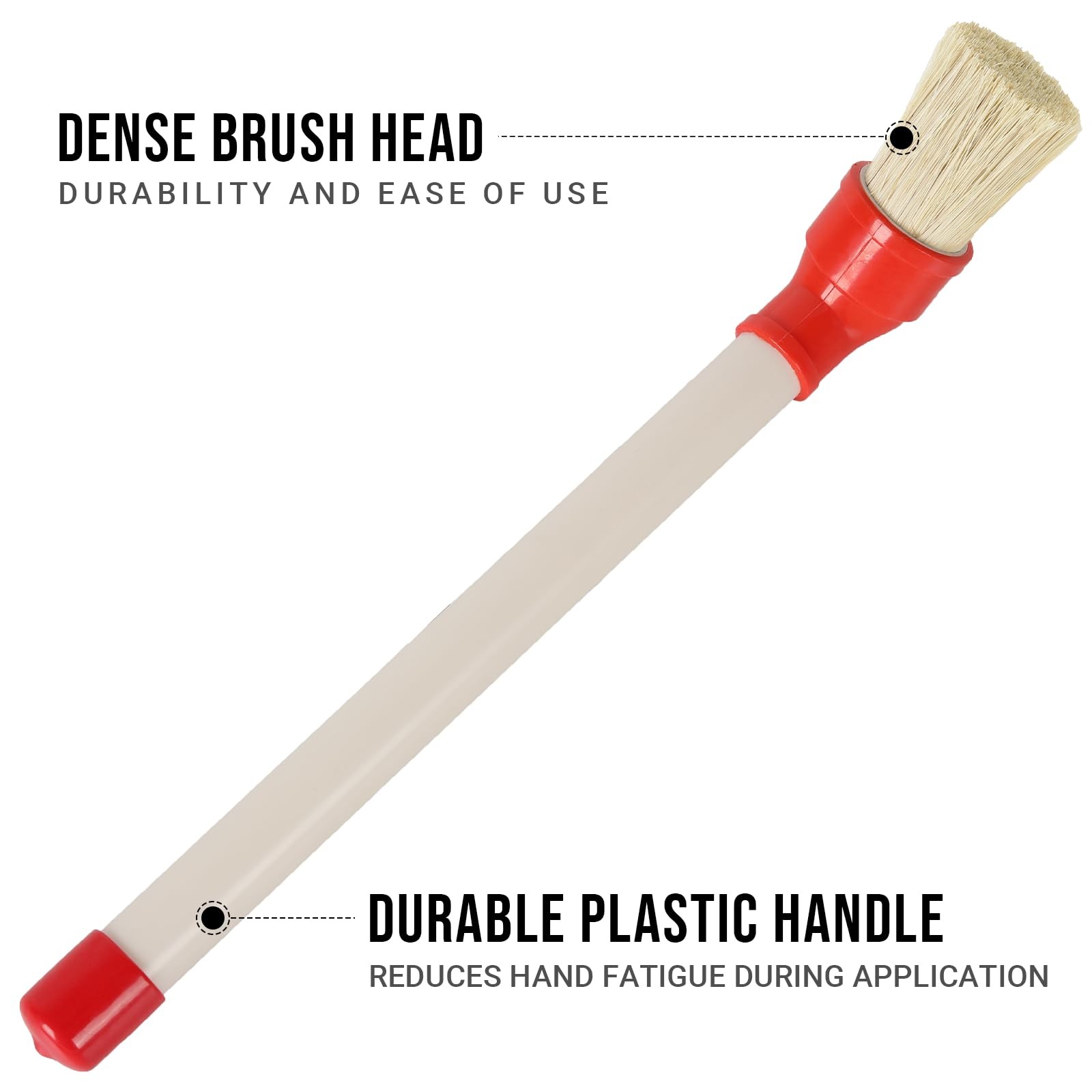 Calvana (2-Pack) Curved Applicator Brush 11″ Plastic Handle – Large