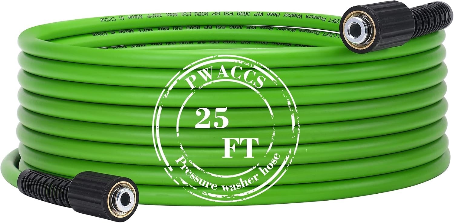 1/4″ 25 FT M22 Pressure Washer Hose – Exceptional Durability and Easy Connection