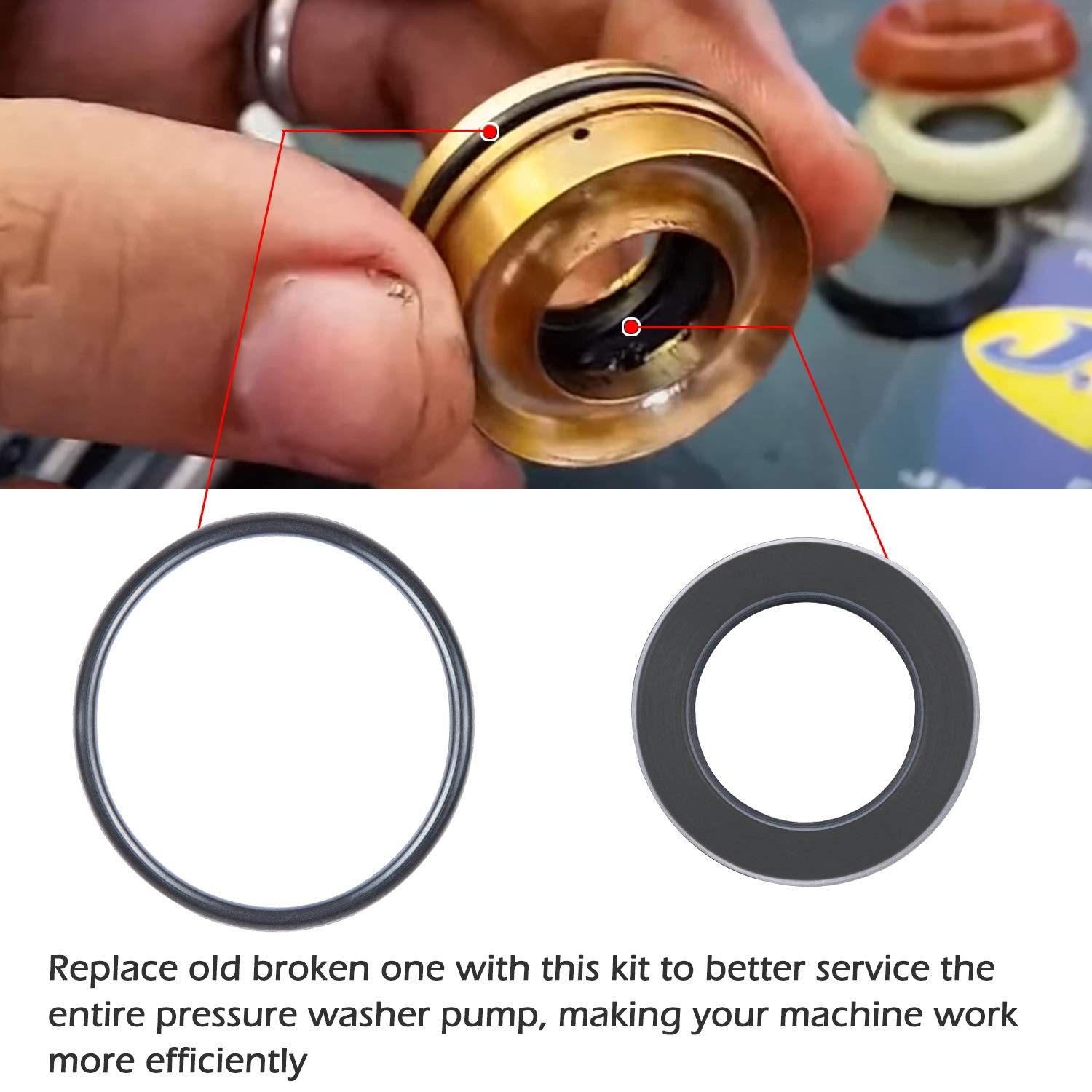 Bonbo Packing Water Seal Kit 5019006400 Fits for ZWD & ZWDK Series 15mm Pumps…