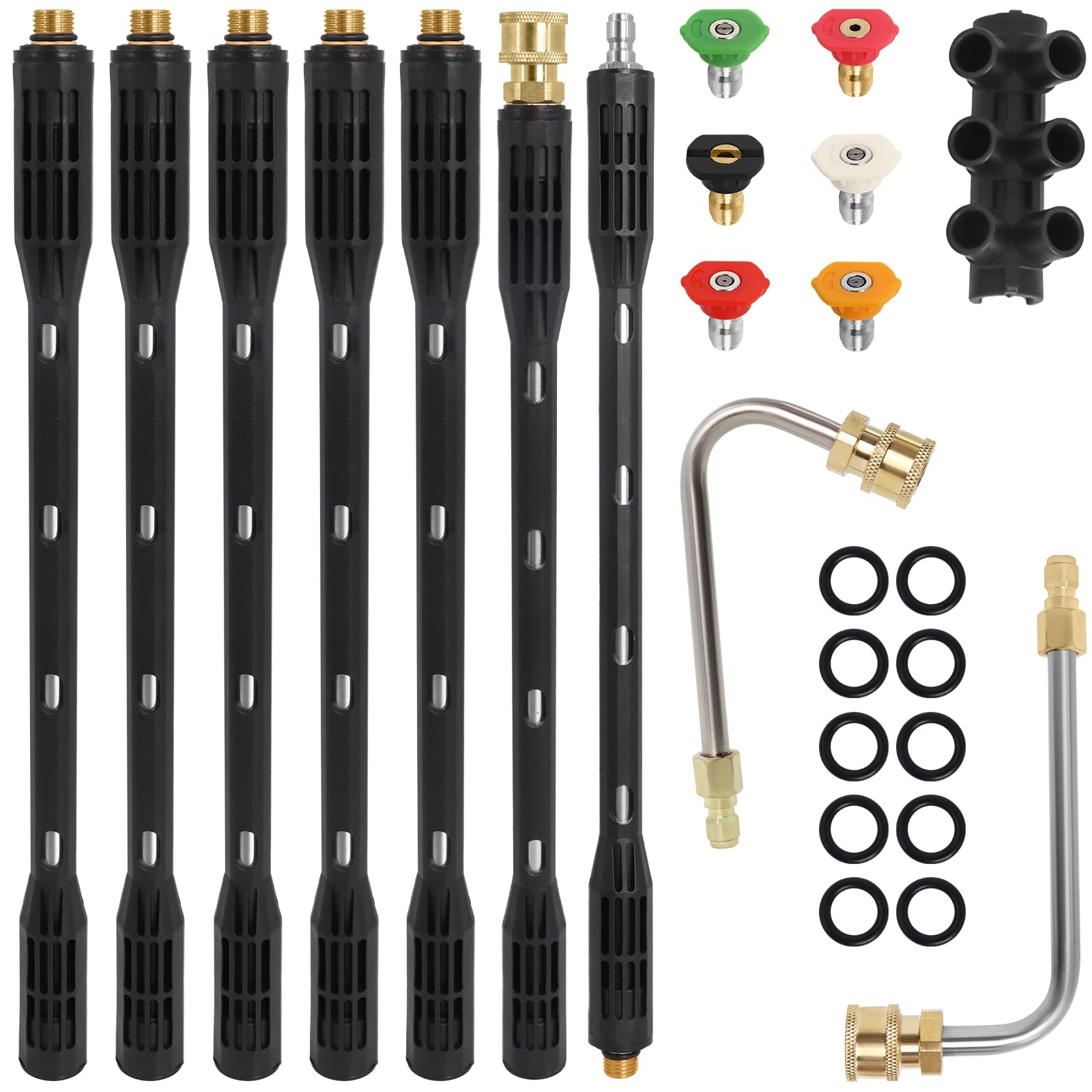 Upgraded Pressure Washer Extension Wand,Up to 115in,4000 PSI Gutter Cleaner A…