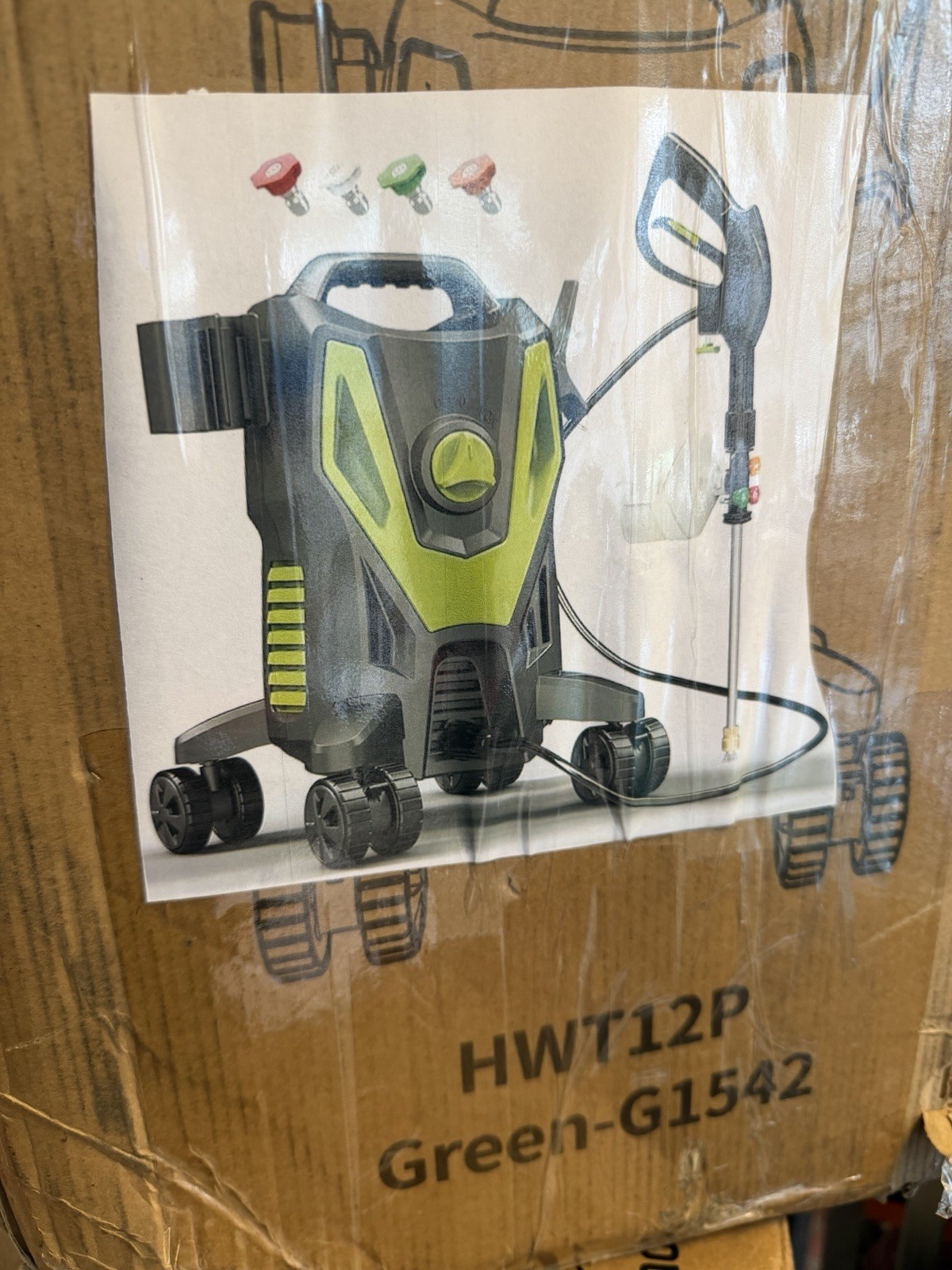 BRAND NEW GENUINE GREENWORKS ELECTRIC PRESSURE WASHER HWT12P, GREEN-G1542