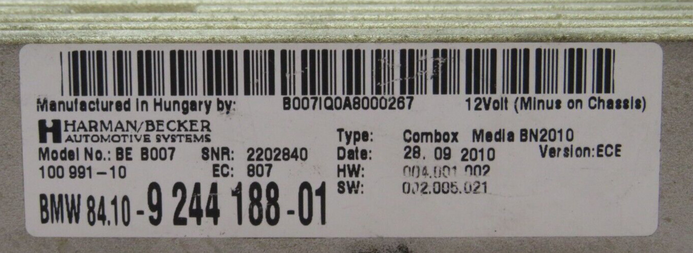 ⭐BMW 5 Series Electronic Module 8410924418801 84.10-9 244 188-01 10099110 ⭐